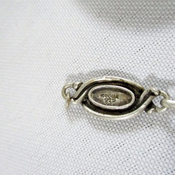 STERLING SILVER STONE Hinged Bracelet Multi Color - Picture 4 of 8